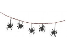 Stickdatei - Halloween Doodle Spinnen Wimpel